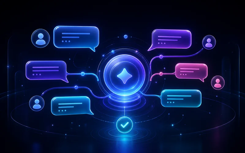 Agent IA de support client connecté à plusieurs conversations